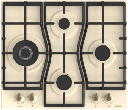 Встраиваемая варочная панель Газовая Gorenje GW6D42CLI, 60 см, цвет Бежевый
