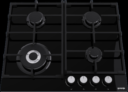 Встраиваемая варочная панель Газовая Gorenje GTW641AKB, 60 см, цвет Чёрный