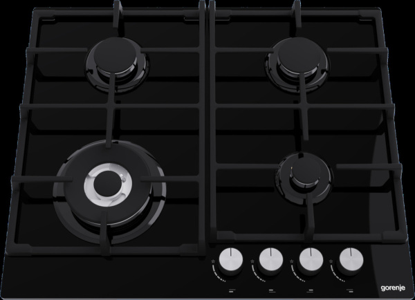 Встраиваемая варочная панель Газовая Gorenje GTW641AKB, 60 см, цвет Чёрный