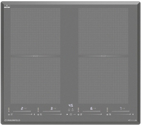 Встраиваемая варочная панель Индукционная Maunfeld CVI594SF2LGR Inverter, 59 см, цвет Серый