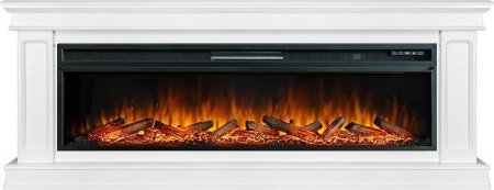 Каминокомплект: Портал Geneva белый с очагом Royal Flame Vision 60 LOG LED