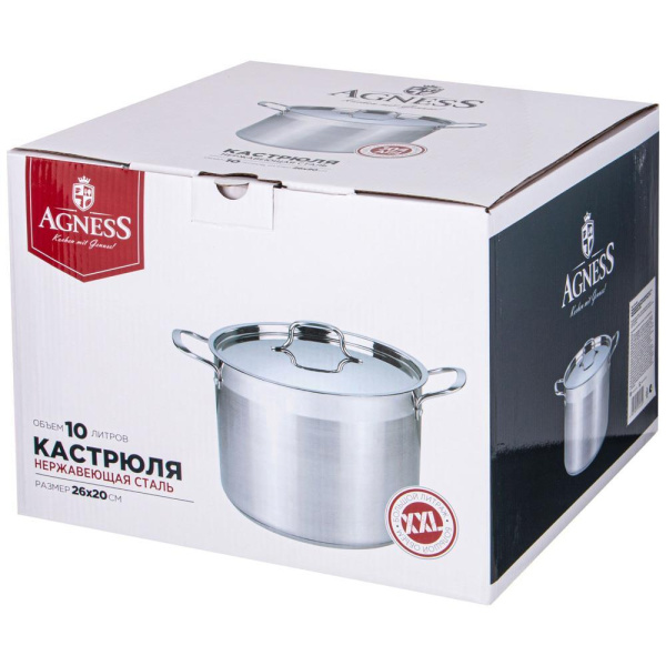 Кастрюля Agness 10 л 916-460