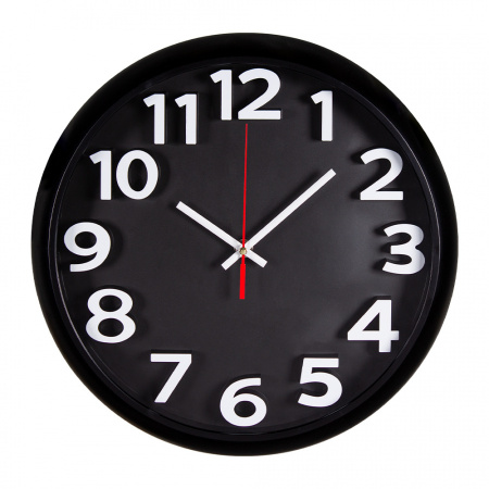 Часы настенные Рубин 3d d-32см чёрный 3200-004