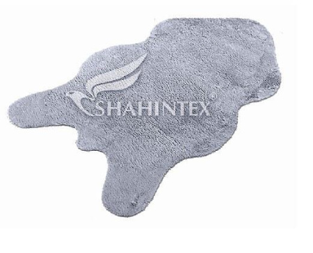 Коврик Shahintex меховой 3 см 50*80 голубая норка 23 S 862801