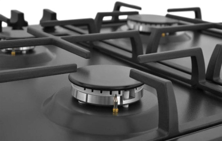 Встраиваемая варочная панель Газовая Hotpoint HGMT 642 BL, 58,5 см, цвет Чёрный