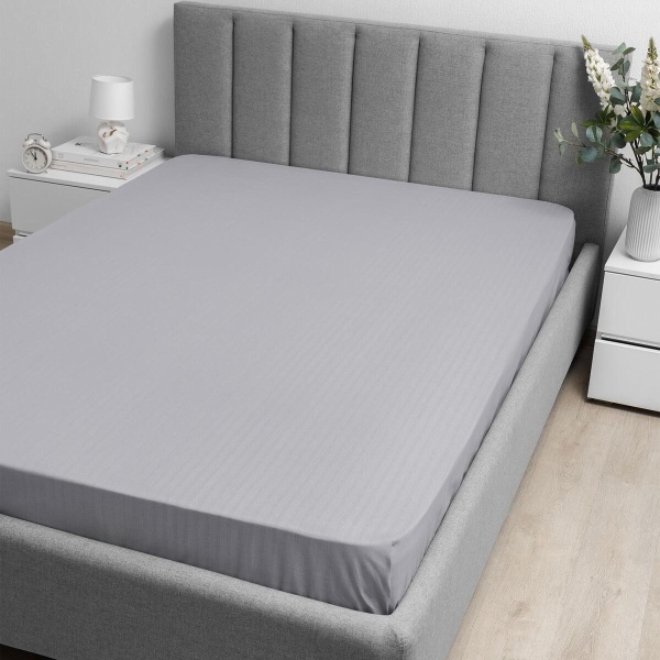 Простыня на резинке Волшебная Ночь 180/200/20 Gray Cloud Поплин 782104