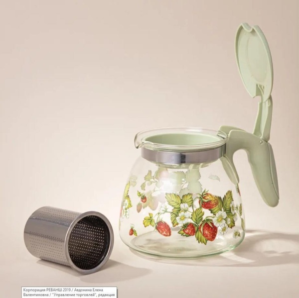 Чайник заварочный Agness Земляника 0,9 л 885-108