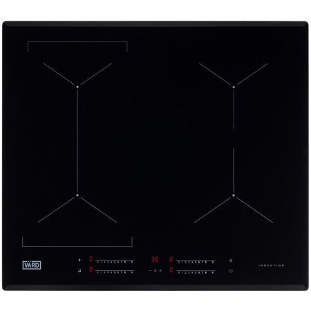 Встраиваемая варочная панель Индукционная Vard VHI6461K, 59 см, цвет Чёрный