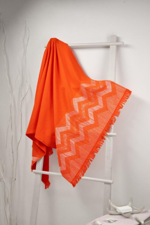 Полотенце Fine Line 70/150 Бордюр Зигзаг Махра Оранжевый 966433