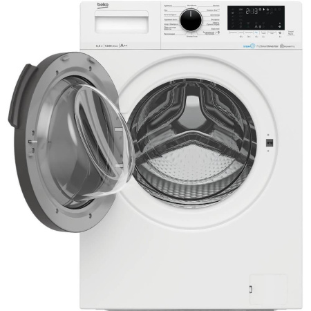 Стиральная машина с фронтальной загрузкой Beko WSPE6H616W, Max загрузка - 6,5кг, Max отжим - 1 200об/мин., цвет Белый