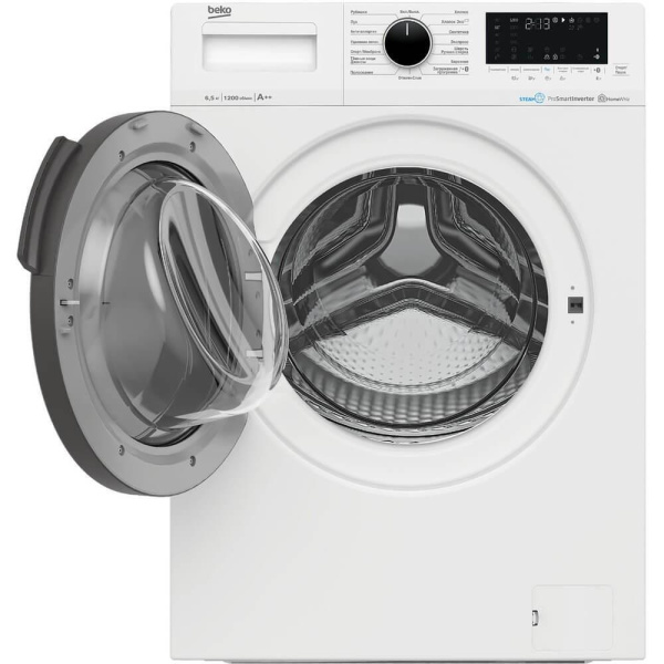 Стиральная машина с фронтальной загрузкой Beko WSPE6H616W, Max загрузка - 6,5кг, Max отжим - 1 200об/мин., цвет Белый