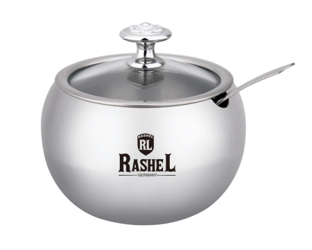 Сахарница Rashel из нерж. стали 400 мл R-1800
