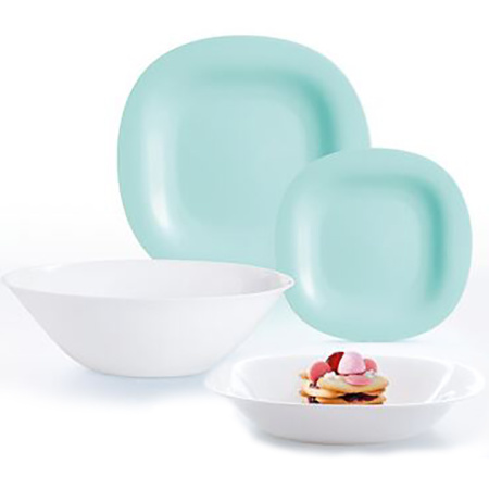 Набор столовый Luminarc Carine Light Turquoise Mix 19 пр. P7627