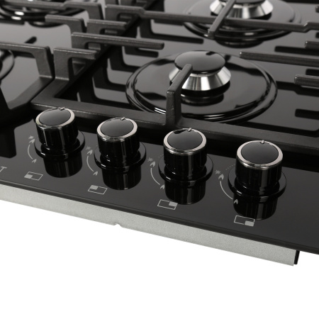 Встраиваемая варочная панель Газовая Gefest 2232-01 Р, 60 см, цвет Чёрный