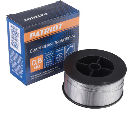 Проволока сварочная порошковая Patriot д.0,8 мм, 1 кг