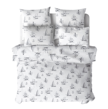 КПБ Евро Verossa Regatta gray 50/70, 70/70 Сатин 921447