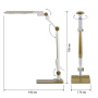 Настольный светильник ЭРА  NLED-497-12W (струбц, основание, сенсор, диммер, 3K-6K) Золото
