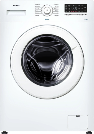 Стиральная машина с фронтальной загрузкой Атлант 60У1018-T-00, Max загрузка - 6кг, Max отжим - 1 000об/мин., цвет Белый