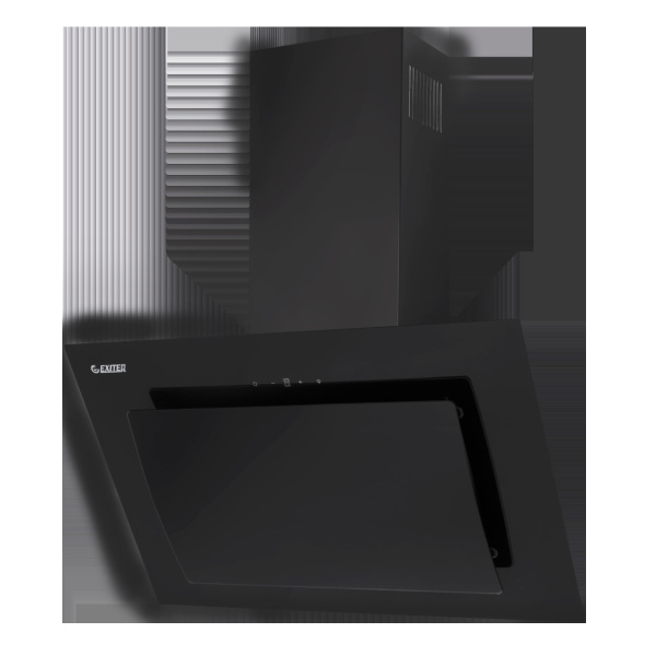 Вытяжка наклонная, настенная, Exiteq EX-1226, цвет Чёрное стекло, ширина 60см.