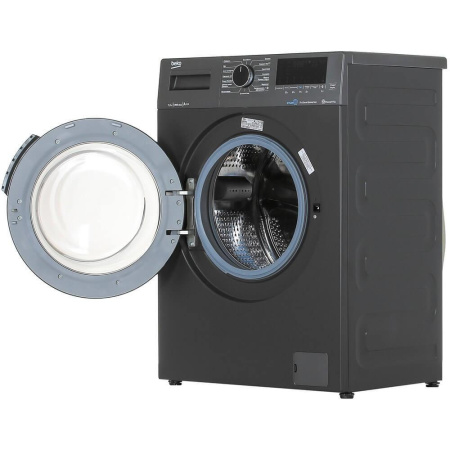 Стиральная машина с фронтальной загрузкой Beko WSPE7H616A, Max загрузка - 7,5кг, Max отжим - 1 200об/мин., цвет Чёрный