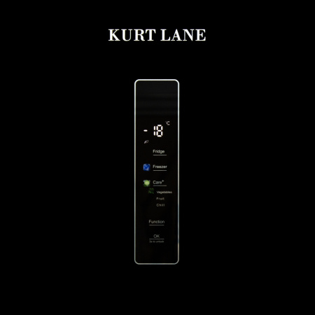 Холодильник KURT LANE RB207NGB, цвет Чёрное стекло