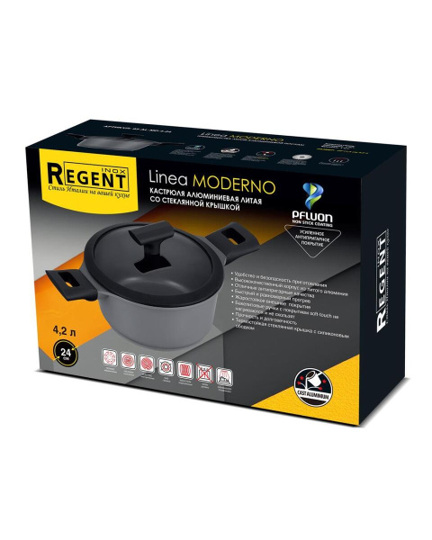 Кастрюля Regent Linea Moderno 4,2 л/24 см 93-AL-MD-4-24