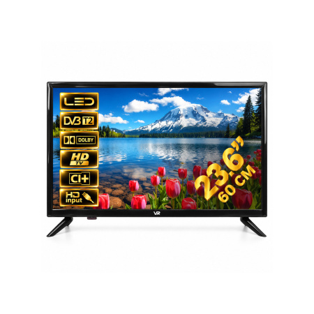 24" (60см) Телевизор VR 24VH11B, HD 1366x768, Цвет Чёрный