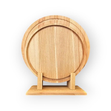 Набор досок разделочных Manya, материал бук 2 шт на подставке, диаметр 28 см и 24 см