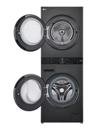Стирально-сушильная колонна LG W4W8LVPKZHM, цвет Платиновый