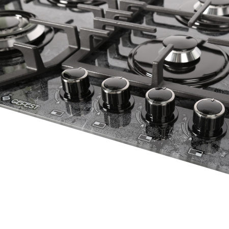 Встраиваемая варочная панель Газовая Gefest 2232-01 Р53, 60 см, цвет Чёрный