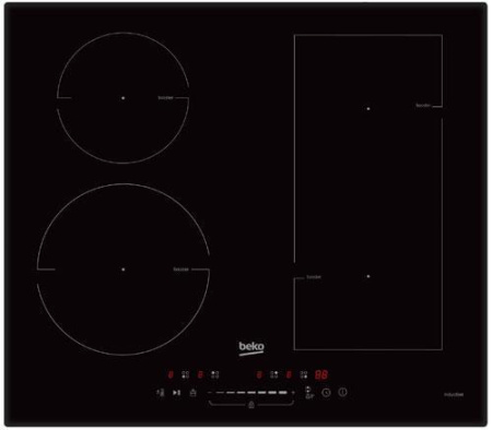 Встраиваемая варочная панель Индукционная Beko HII 64500 FTO, 59 см, цвет Чёрный