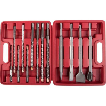 Набор буров ЗУБР БУРАН SDS-Plus в кейсе, 13 предметов