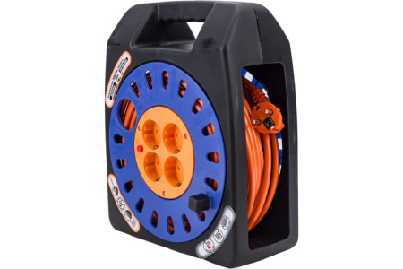 Удлинитель силовой UNIVersal на катушке ПВС 3х1.5 4 роз. 30 м 16А земля, шторки