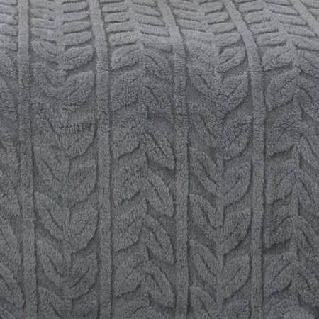 Плед Vse Doma Шерпа 180х200 Листья Серый A68514