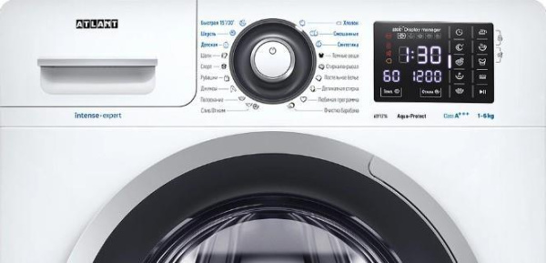 Стиральная машина с фронтальной загрузкой Атлант 60У1214-01, Max загрузка - 6кг, Max отжим - 1 200об/мин., цвет Белый