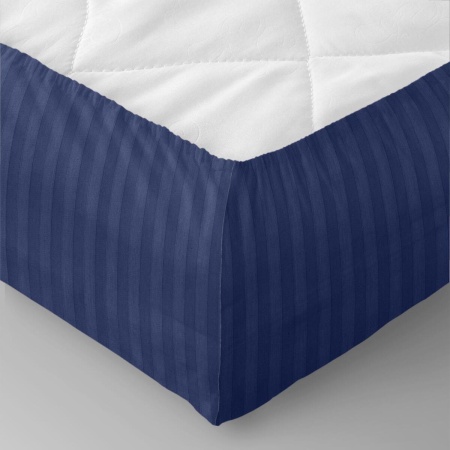 Простыня на резинке Verossa Stripe 200/200/30 Indigo Сатин 784531