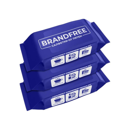 Набор влажных салфеток от пятен BRANDFREE 3 пачки по 8 шт