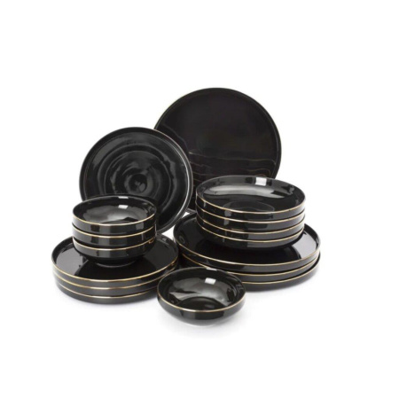 Набор столовый Domenik 16 пр. Black Gold DM3017