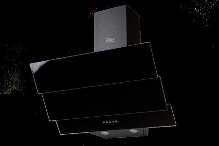 Вытяжка наклонная, настенная, Oasis NS-60B, цвет Чёрный, ширина 59,5см.