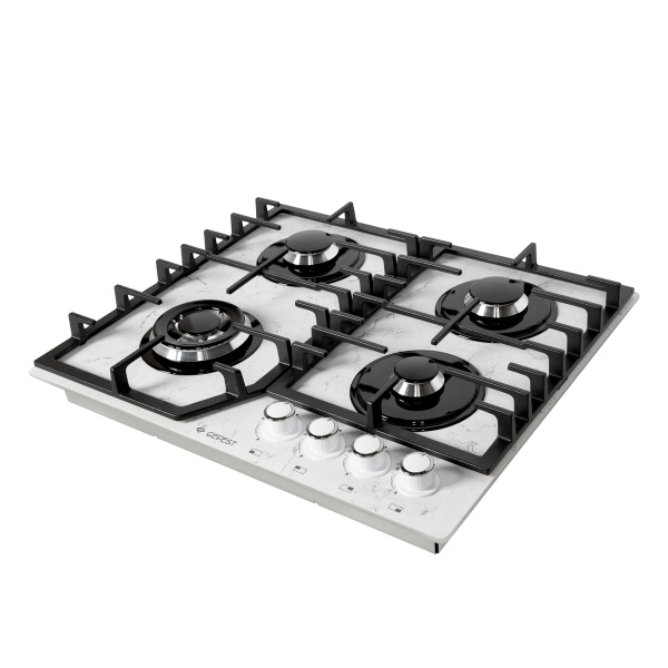 Встраиваемая варочная панель Газовая Gefest ПВГ 2232-01 Р152, 60 см, цвет Белый мрамор