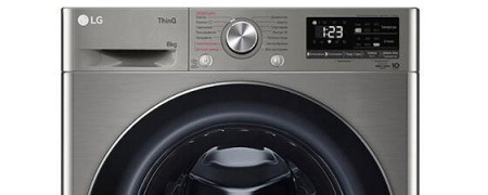 Стиральная машина с фронтальной загрузкой LG F2V5PS2S, Max загрузка - 8кг, Max отжим - 1 200об/мин., цвет Серебристый