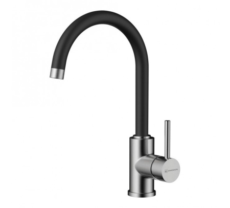 Смеситель Omoikiri Shinagawa-BN-BL латунь/нерж. сталь/черный