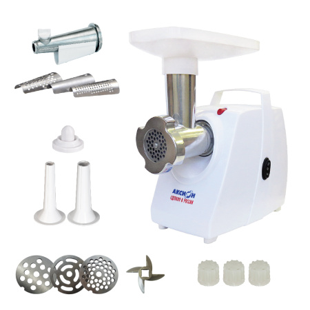 Мясорубка Аксион М33.04, цвет Белый, производительность 1,7 кг/мин, мощность 1 500 Вт
