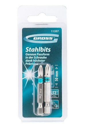 Набор бит Gross PH2 х50, 2 шт