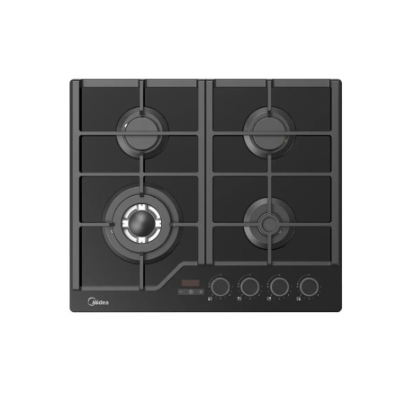 Встраиваемая варочная панель Газовая Midea MG697TTGB, 60 см, цвет Чёрный