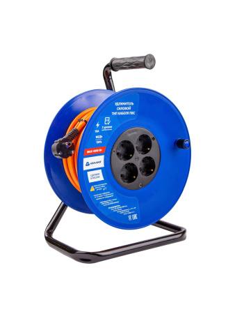 Удлинитель силовой Атлант ПВС 3500 Вт на катушке 50м (С/з) 40174