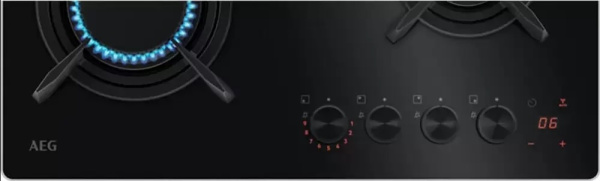 Встраиваемая варочная панель Газовая AEG HKB64453NB, 59 см, цвет Чёрный