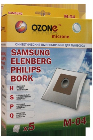 Пылесборник синтетический OZONE M-04 (д/п Samsung SM90(VP-95)