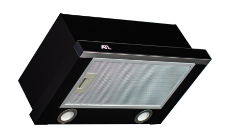 Встраиваемая вытяжка ATL 3002, цвет Чёрное стекло, ширина 50см.