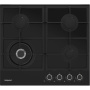 Встраиваемая варочная панель Газовая Hotpoint HGS 62F/BK, 58,5 см, цвет Чёрный
